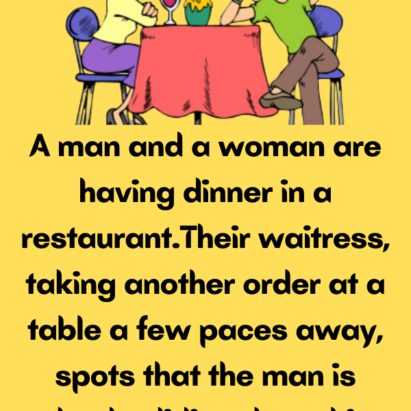 A man and a woman are having dinner - Mr-Jokes